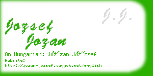 jozsef jozan business card